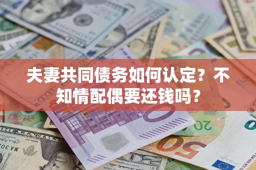济南夫妻共同债务如何认定？不知情配偶要还钱吗？