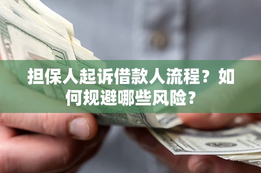 济南担保人起诉借款人流程？如何规避哪些风险？